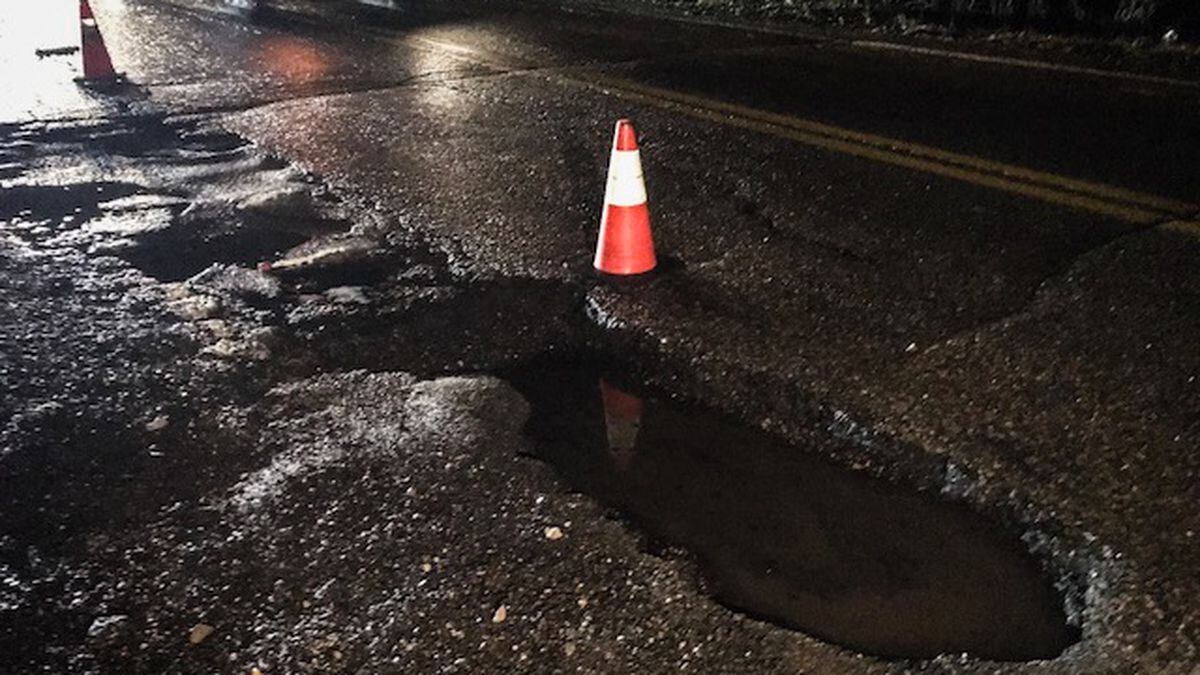 Large pothole causes several flat tires in Harrison Twp.