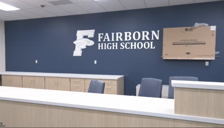 Photos of the New Fairborn High School.