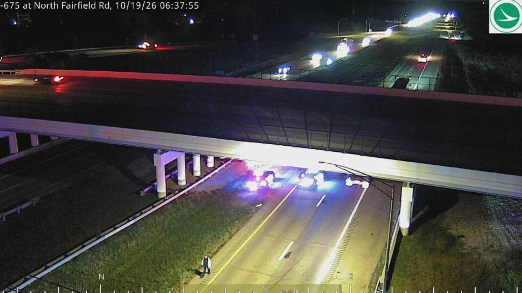 Police Investigate Single-Vehicle Crash on I-675 Northbound in Beavercreek
