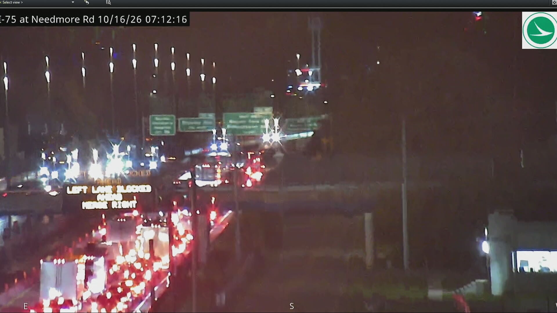 Crash Closes Left Lane on I-75 Southbound in Montgomery County