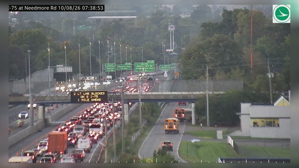 I-75 Southbound Lanes Closed in Montgomery County Due to Crash