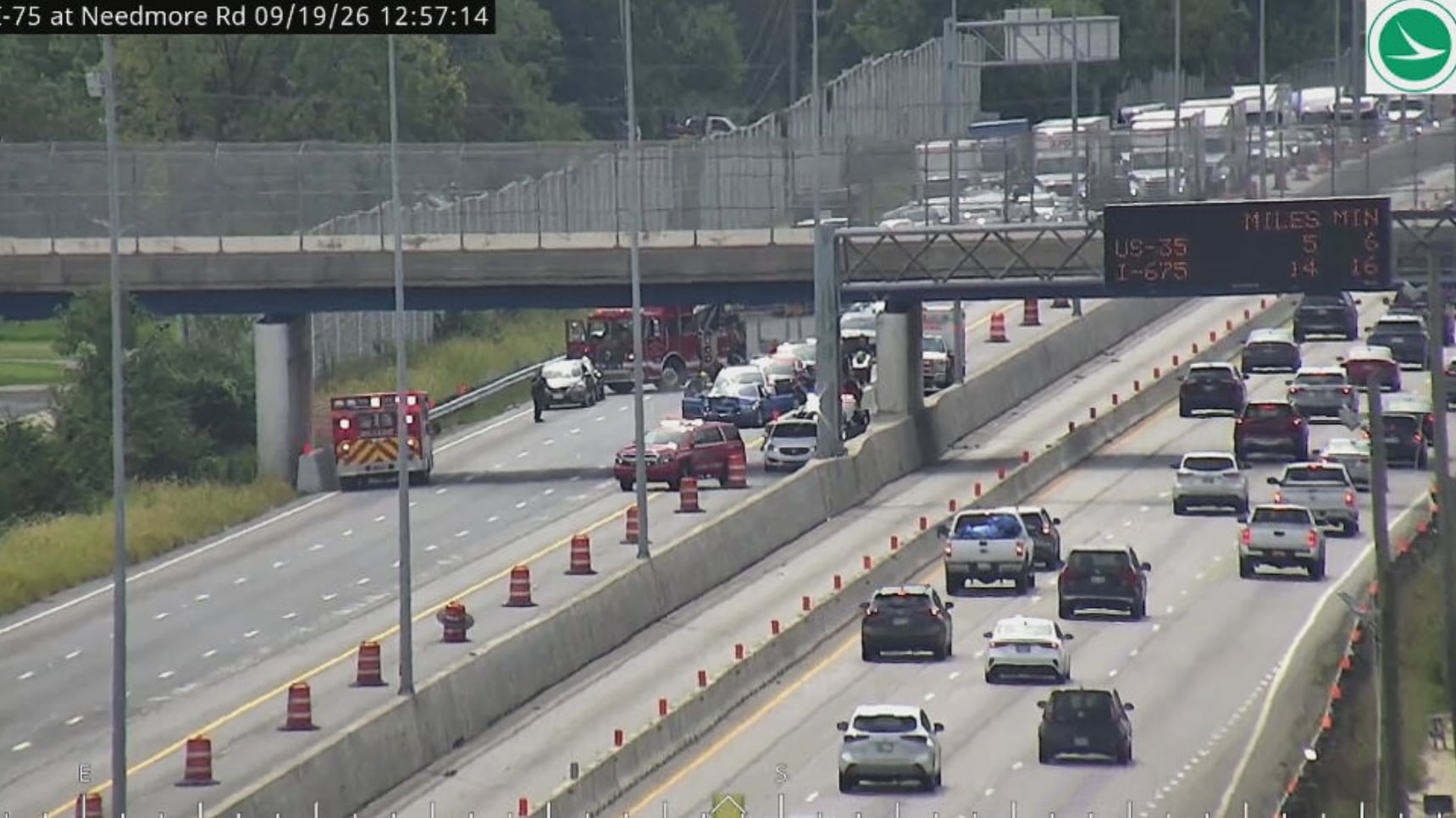 Multi-Vehicle Crash Blocks Lanes on I-75 Northbound in Harrison Township