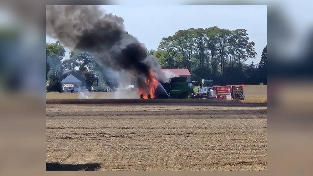 Farm Equipment Fire Extinguished in Greene County Field